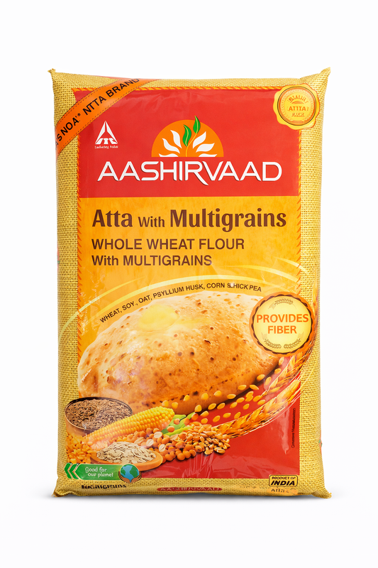 Aashirvaad Multigrain Atta 5 kg – Buy Online Healthy Whole Wheat Flour for Roti, Paratha and Indian Bread