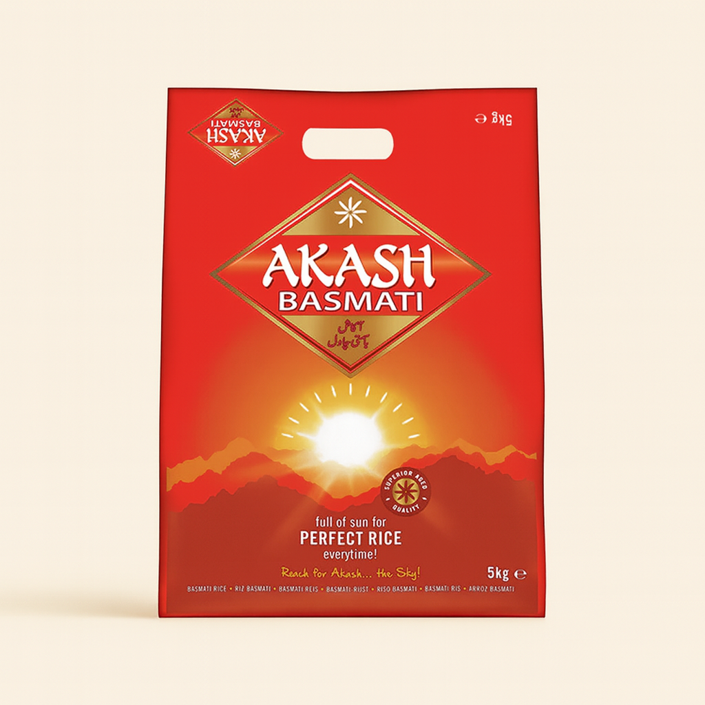 Akash Basmati Rice 5 kg – Buy Online Premium Long Grain Rice for Biryani, Pilau and Daily Cooking